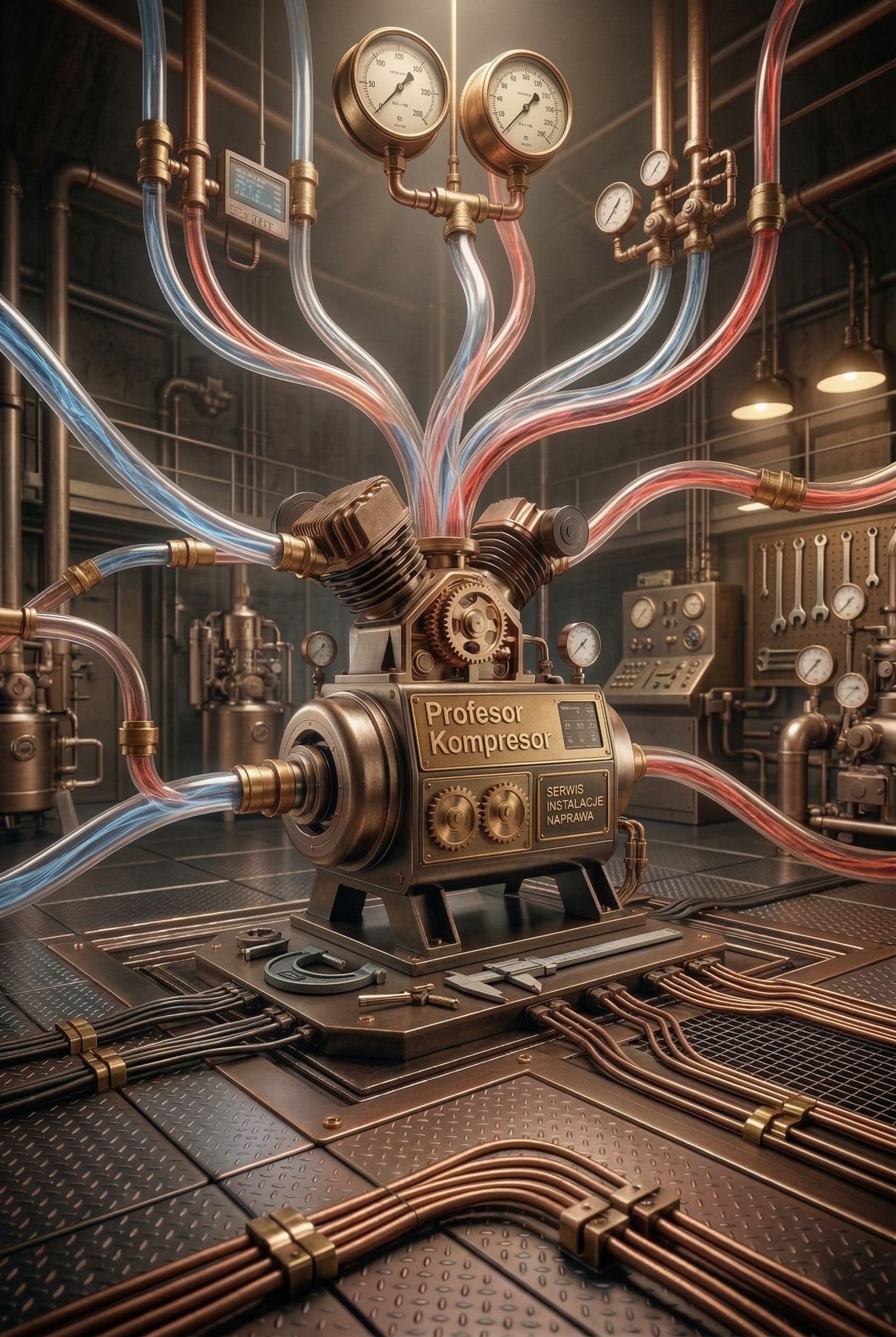 Instalacja lub serwis kompresora